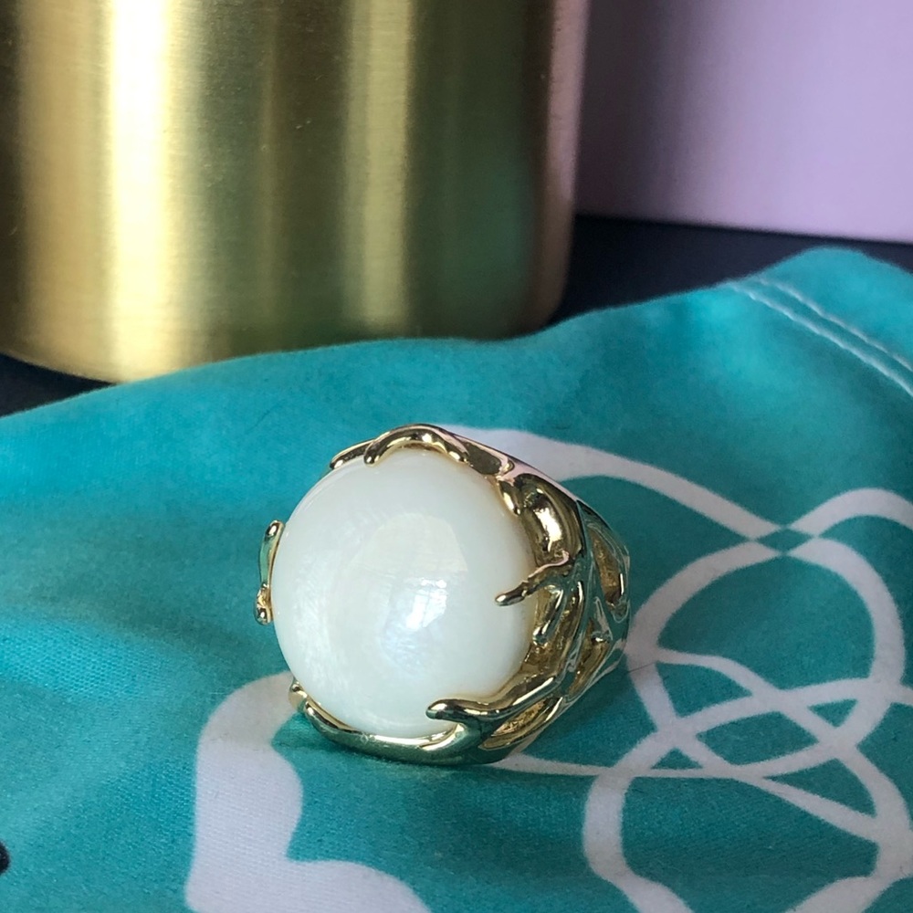 Kendra Scott Shannon Cocktail Ring, White Pearl